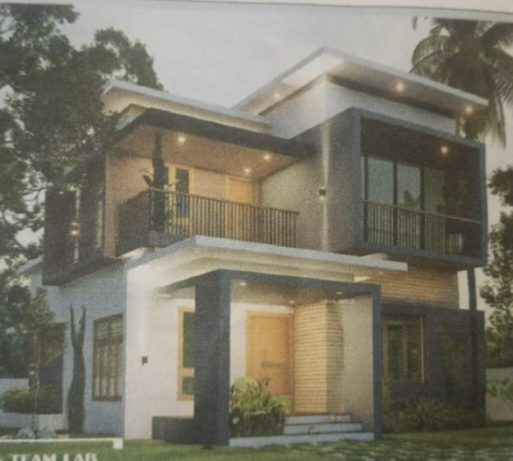 2 bedroom,2 bathroom, hall, kitchen workarea, stairs, sitout. Future expansion for additional floor.